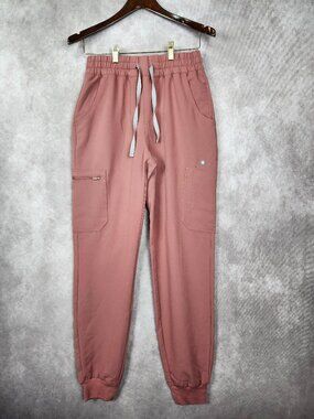 FIGS Zamora Jogger Scrub Pants in Mauve Size S/T Small Tall